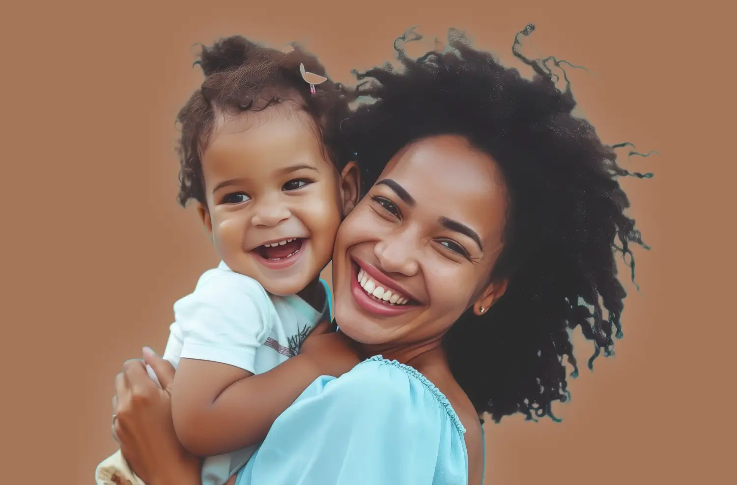 Happy Mom and Child